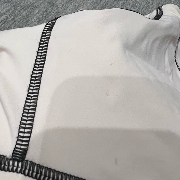 WeWoreWhat Cream Jumpsuit with Black Trim - Picture 8 of 10